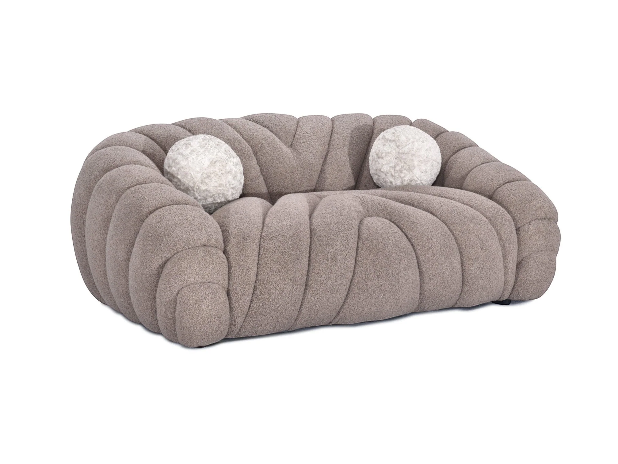 Terra Wave Faux - Shearling Fabric Sofa - Image 15
