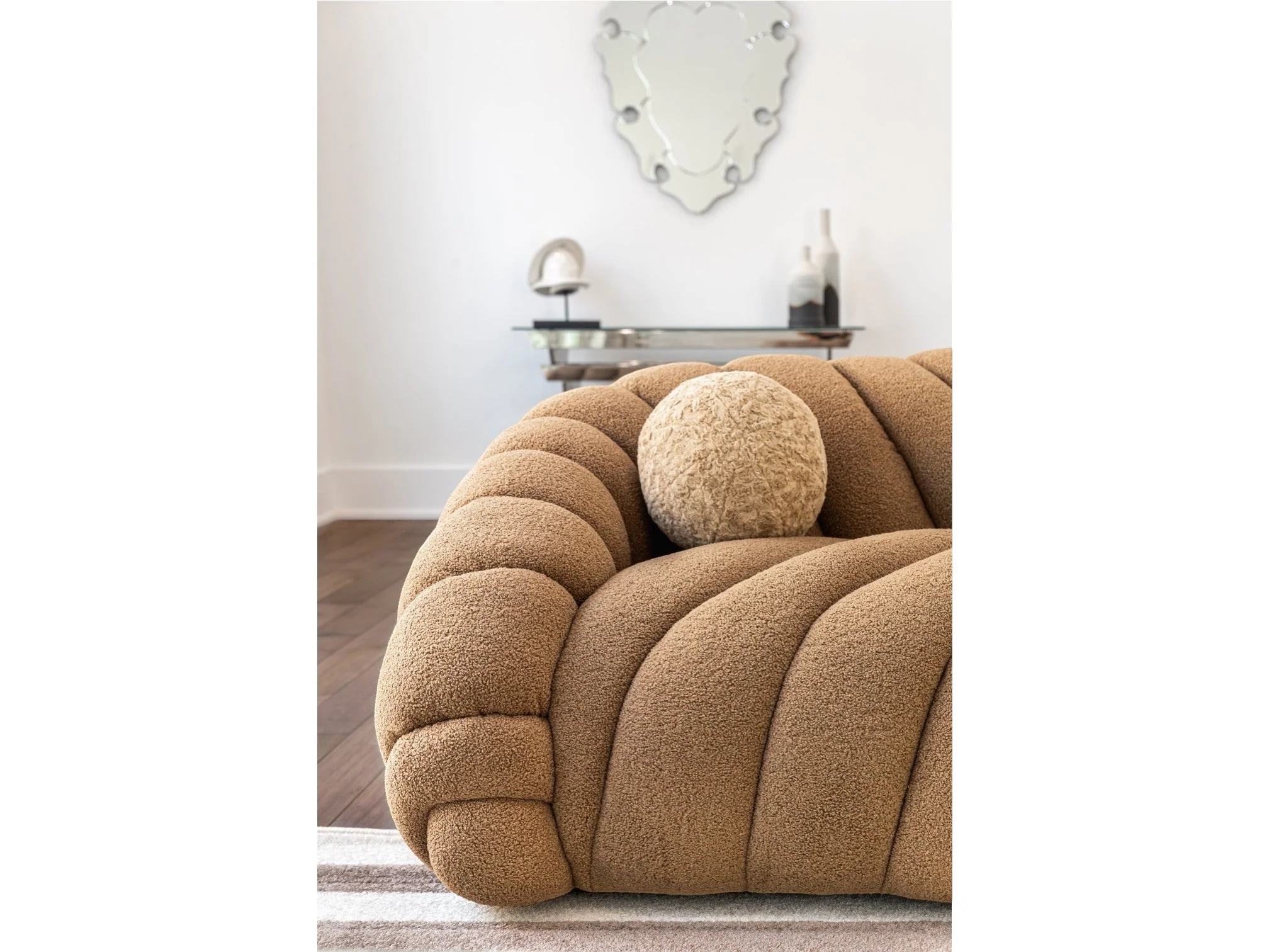 Terra Wave Faux - Shearling Fabric Sofa - Image 3