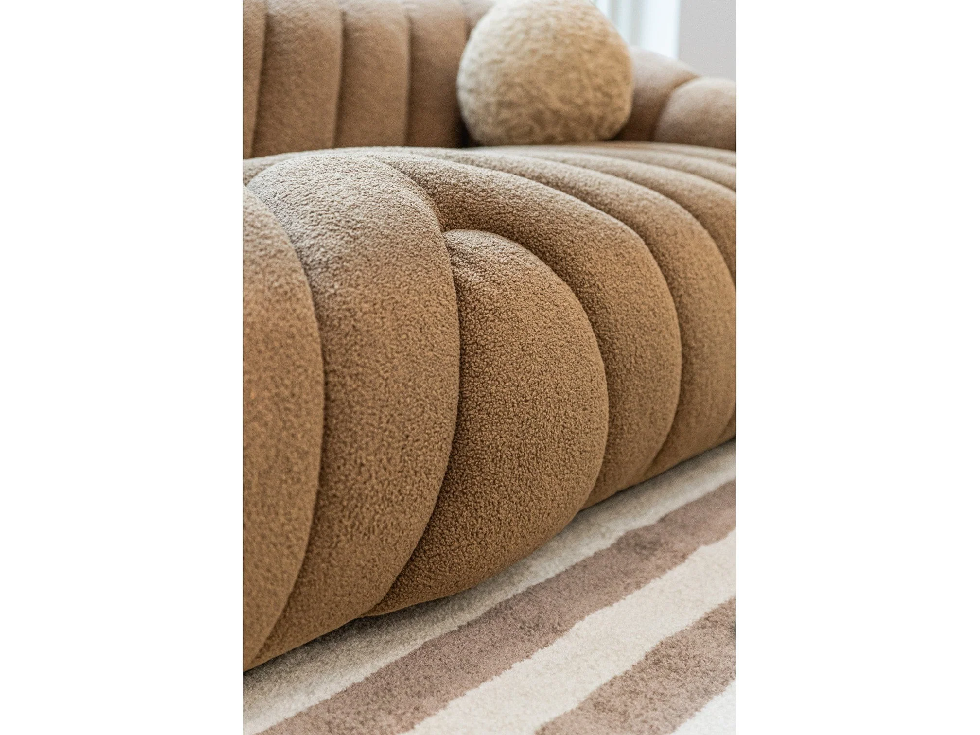 Terra Wave Faux - Shearling Fabric Sofa - Image 4