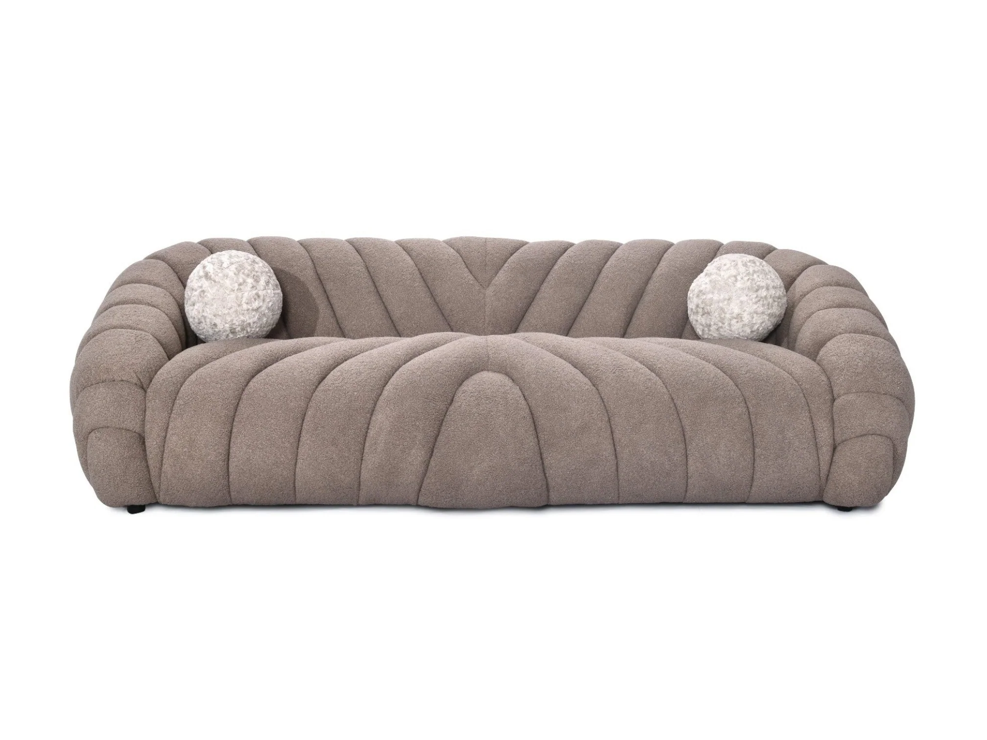 Terra Wave Faux - Shearling Fabric Sofa - Image 6