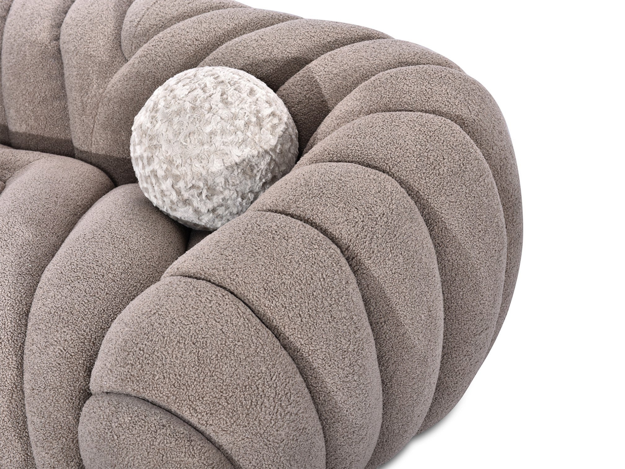 Terra Wave Faux - Shearling Fabric Sofa - Image 8