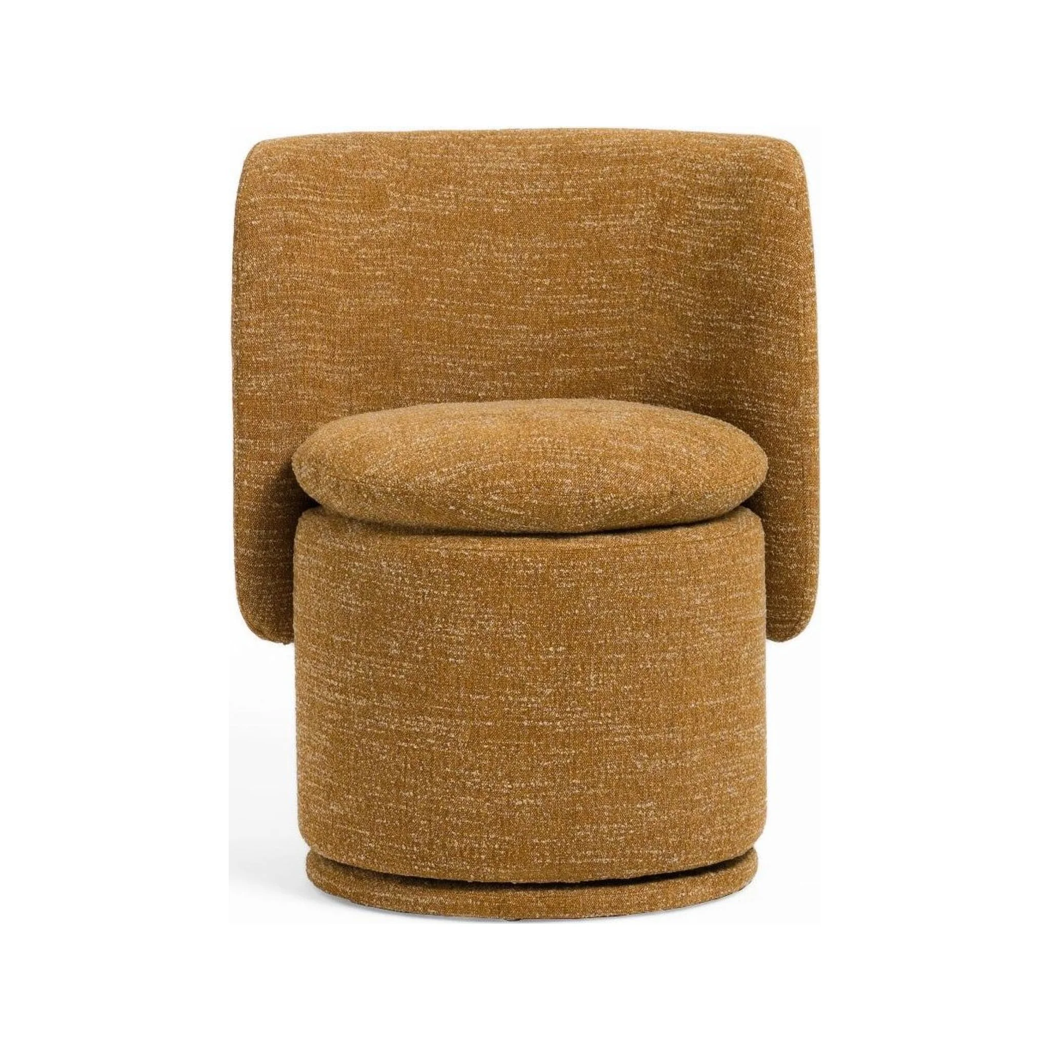 Toro Mustard Fabric Swivel Dining Chair