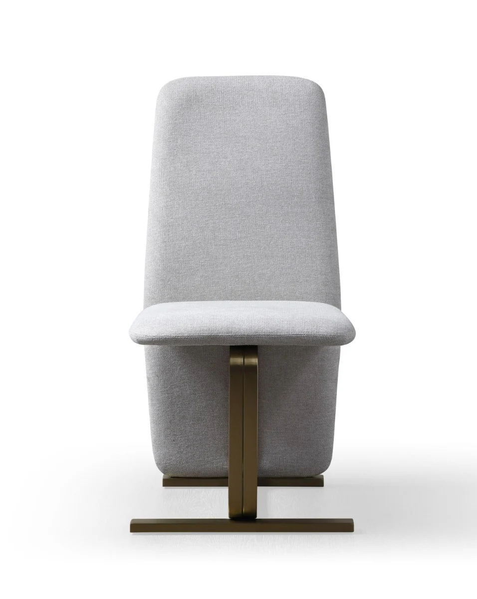 Uriel Modern Beige Linen + Brushed Brass Dining Chair (Set Of 2) - Image 5
