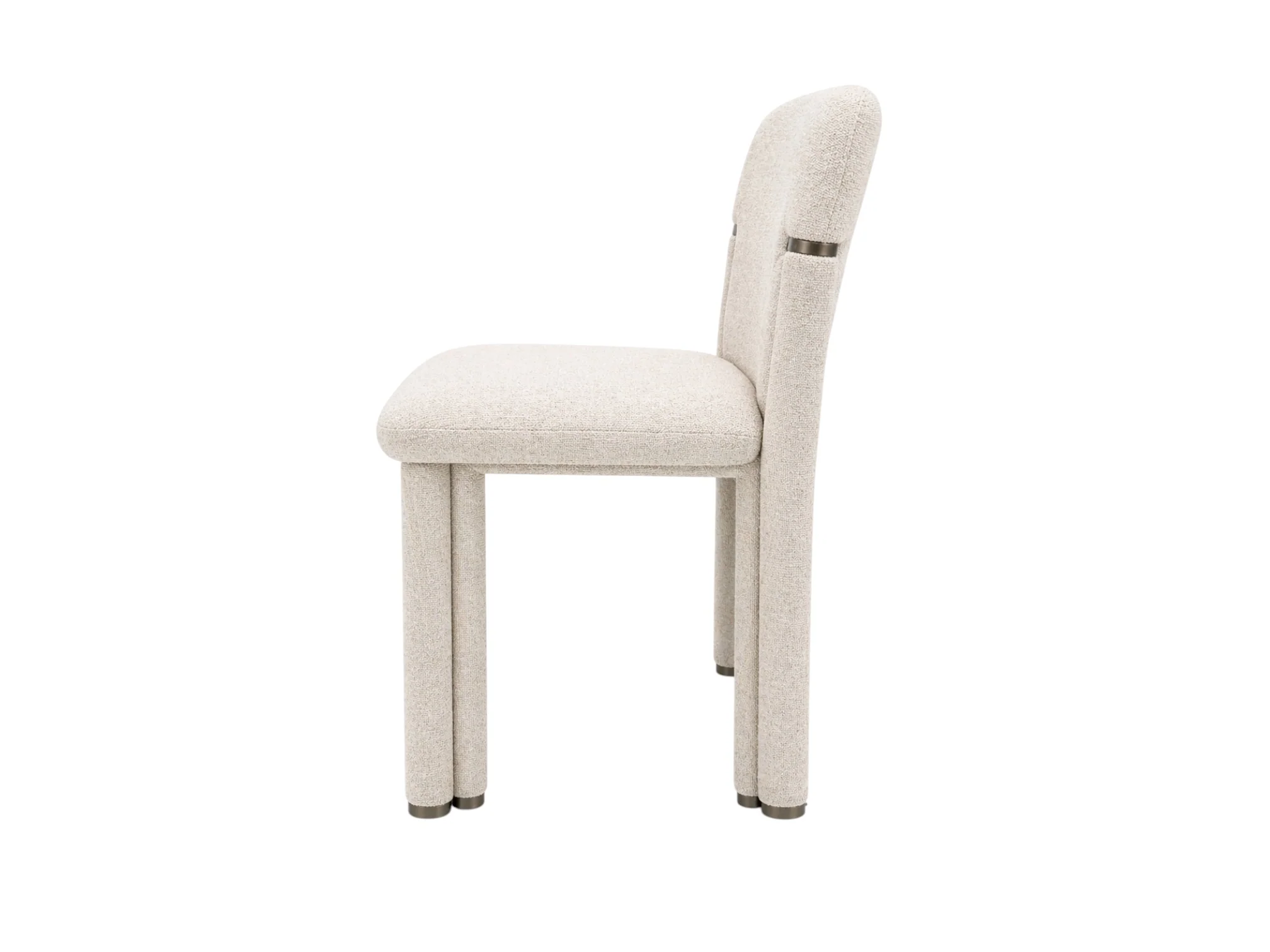 Virelo Ivory Boucle fabric Dining chair - Image 8