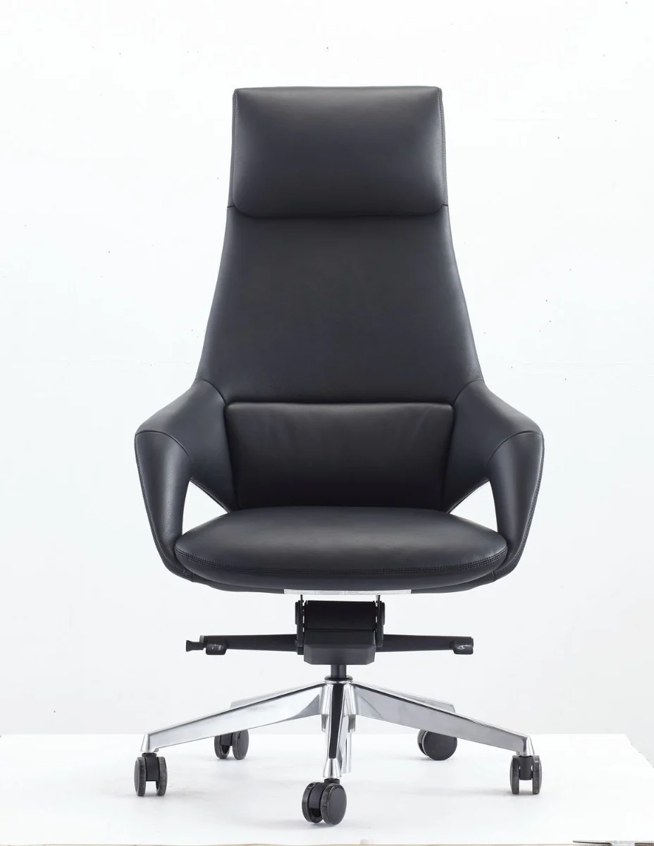 Wall Street Modern Black High Back Executive Office Chair - Image 3