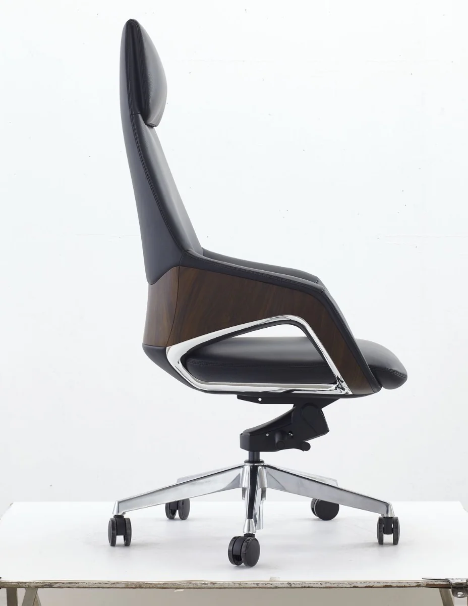 Wall Street Modern Black High Back Executive Office Chair - Image 4