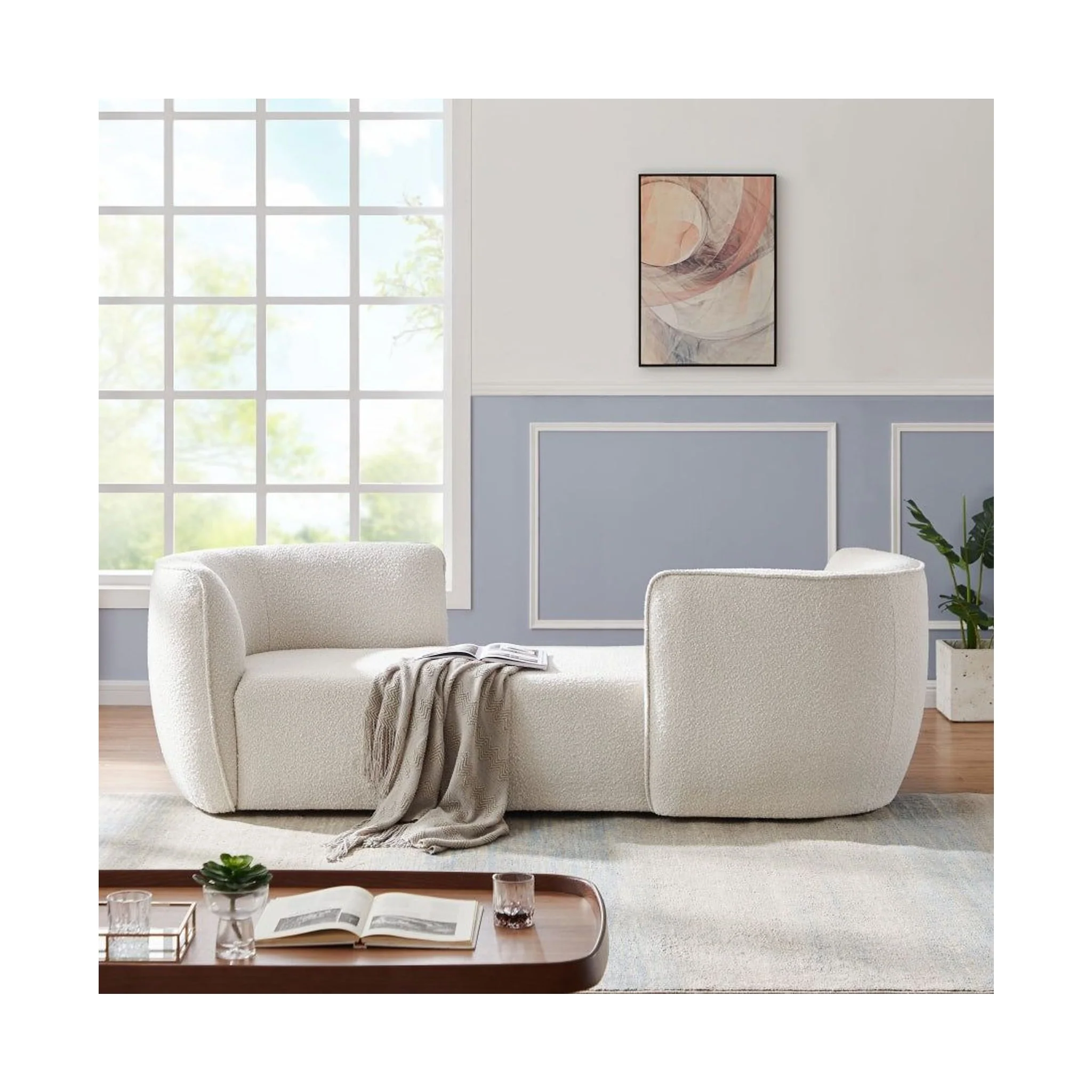 Westin Boucle Fabric Chaise Lounge - Image 19