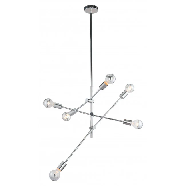Brixton 6 Light 31 - 1/2" Wide Sputnik Chandelier - Image 4